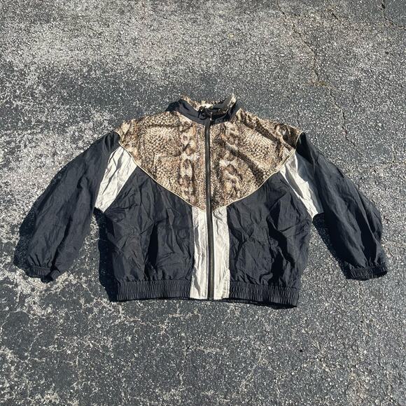 Vintage Snake Print Windbreaker Jacket XL - Picture 1 of 4